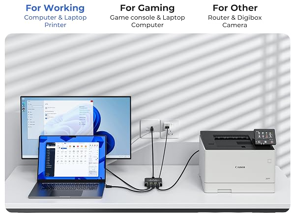 Network splitter is suitable for connecting computers and printers in offices.