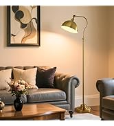 Bright LED Gold Reading Floor Lamp with Remote Control and Bluetooth Dimming,Living Room Bedroom ...