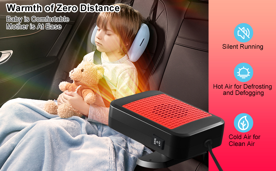 Portable Car Heater Plug in Cigarette Lighter