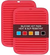2 Pack Silicone Trivet for Hot Dishes, Heat Resistant Silicone Hot Pads for Hot Pots and Pans, No...