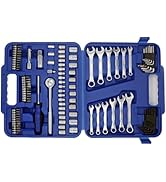 Ultra Steel 113-Piece Professional Mechanic Tool Set with Ratchet, Sockets, Wrenches, Hex Keys, B...