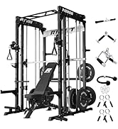 RitFit M1 &amp; M1 Pro Smith Machine with Cable Crossover System, Multi-Function Squat Rack Power Cag...
