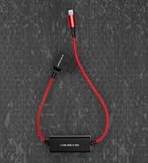 KONDOR BLUE | 16" D-Tap/P-Tap to USB-C PD 2-Way V-Mount Charger Braided Power Delivery Cable for ...