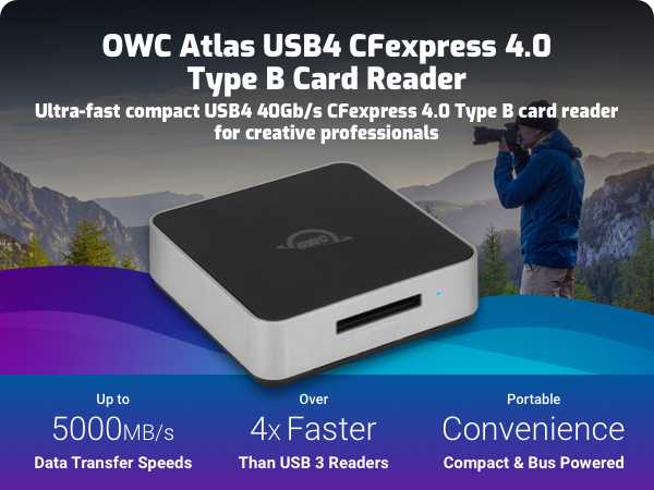 OWC Atlas USB4 CFexpress 4.0 Type B Card Reader
