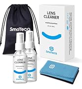 SmoTecQ Glasses Cleaner Kit – Alcohol-Free, Plant-Based Spray + Ultra-Soft Microfiber Cloths for ...