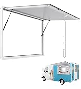 VEVOR Concession Window Aluminum Alloy Frame Service Windows for Food Truck, Up to 85 Degrees Sta...