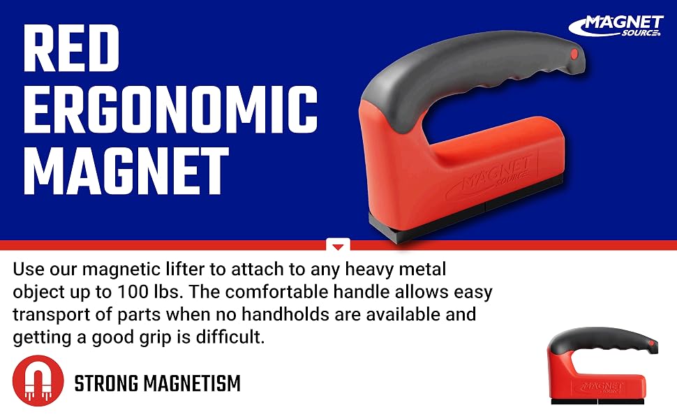 Red Magnet with Ergonomic Handle