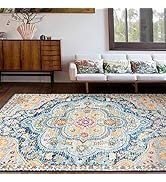 Rugshop Vintage Distressed Bohemian Area Rug 5' x 7' Navy