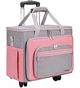 FINESUN Rolling Craft Bag - Rolling Bag with Wheels - Rolling Tote Bag- Rolling Teacher Bag - Whe...