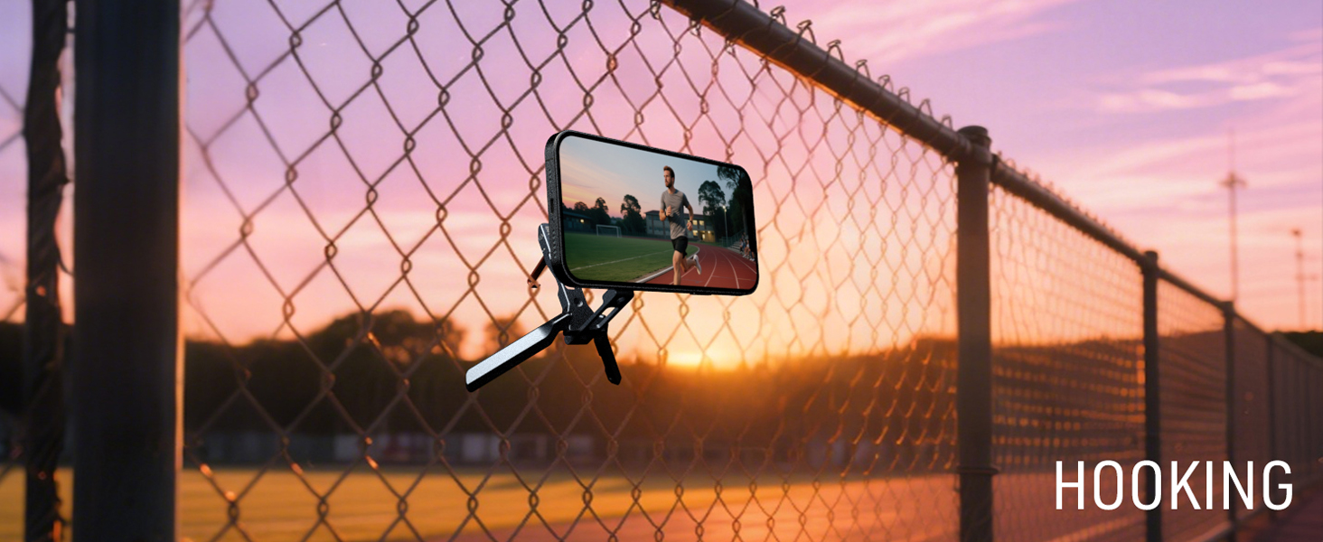 tripod stand built-in adjustable hook