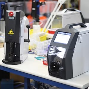 Schleuniger Strip Machine and Crimp Press for LC-1