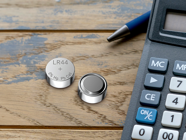 LR44 button cell batteries for calculators