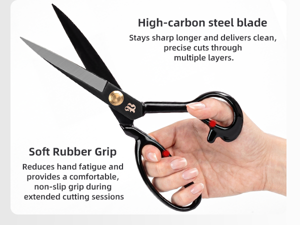 Fabric Scissors, Heavy Duty 8 inch Sewing Scissors for Leather Tailor,Tailoring Shears for Home