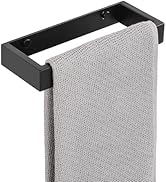 Sayayo Matte Black Towel Bar for Bathroom Wall, 8 Inch Hand Towel Holder, Screw or Self Adhesive ...