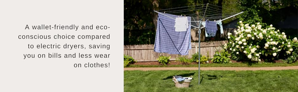 a wallet-friendly and eco-conscious choice compared to electric dryers, saving utility bills