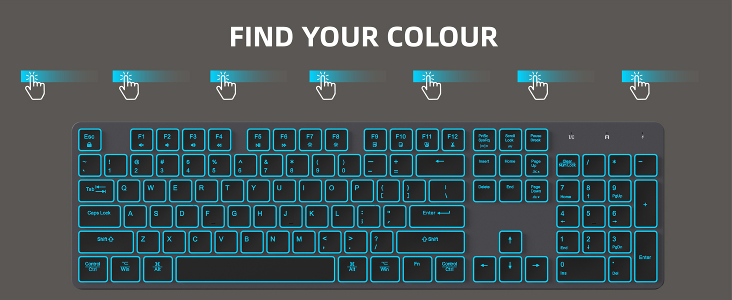 Find Your Colour - You can choose any color to stay on the keyboard according to your preference