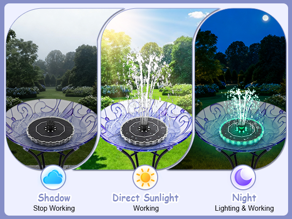 solar bird bath fountains