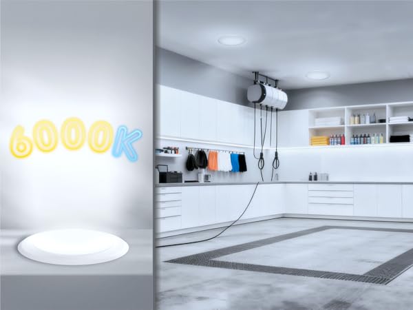 6000K low profile disk light