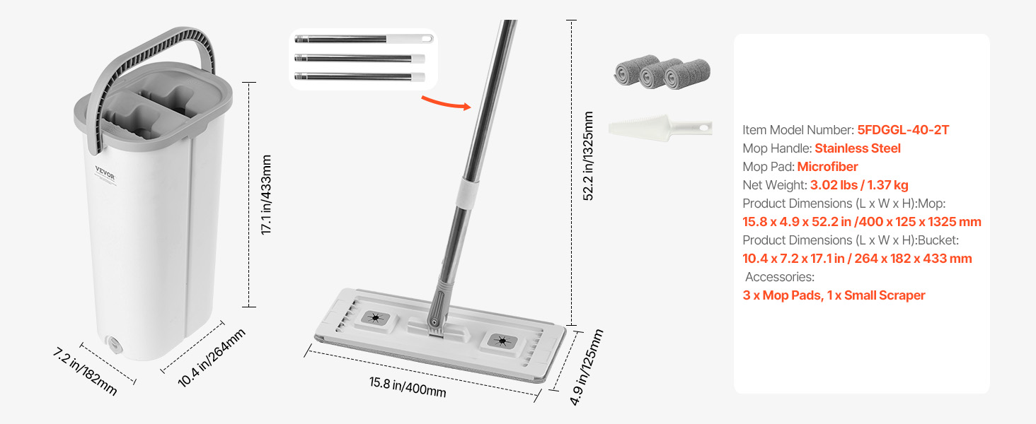 mop and bucket set separate dirty water