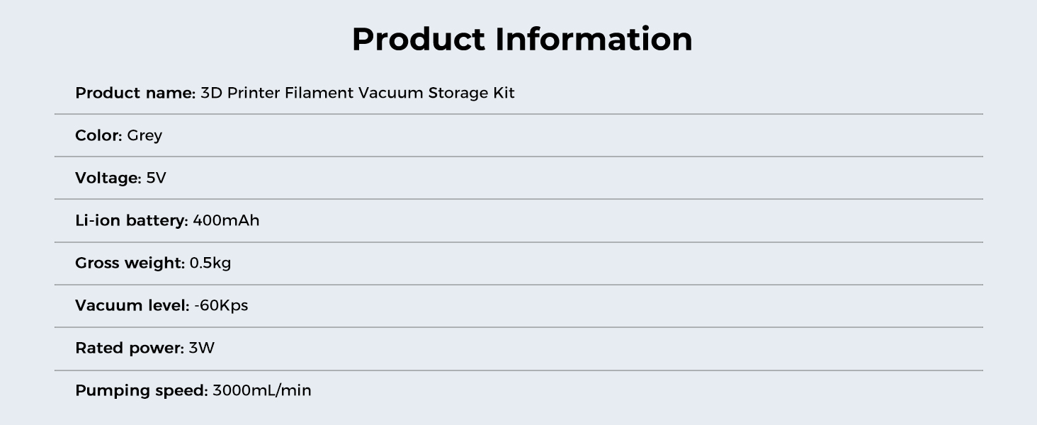 Filament-Vacuum-Storage
