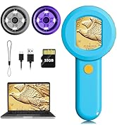 Microscope Magnifying Glass for Kids and Adults: 100X Portable Handheld Digital Microscope with L...