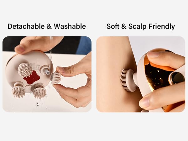 detachable massage head,soft bristles
