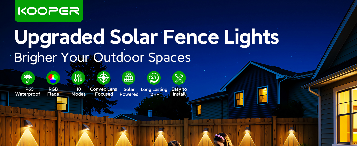 solar fence lights