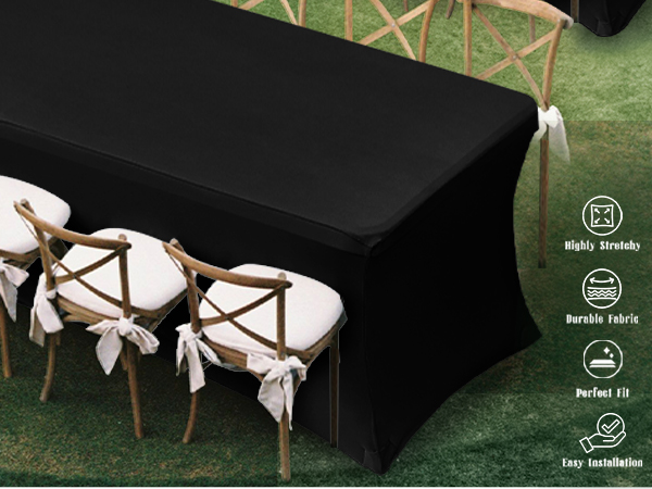spring outdoor spandex fitable table cloth for rectangle tables