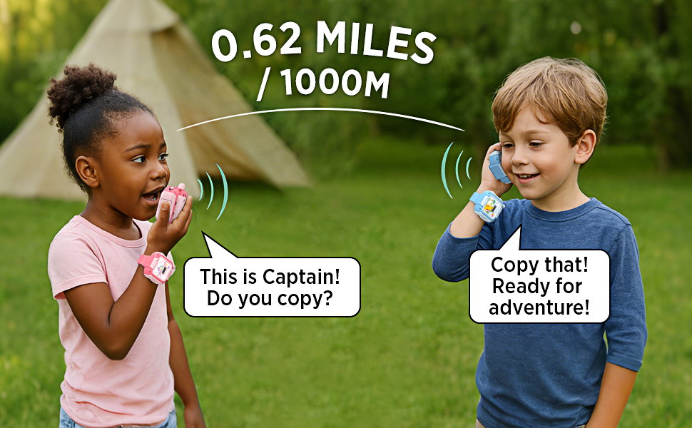 Communication range of up to 0.62 miles