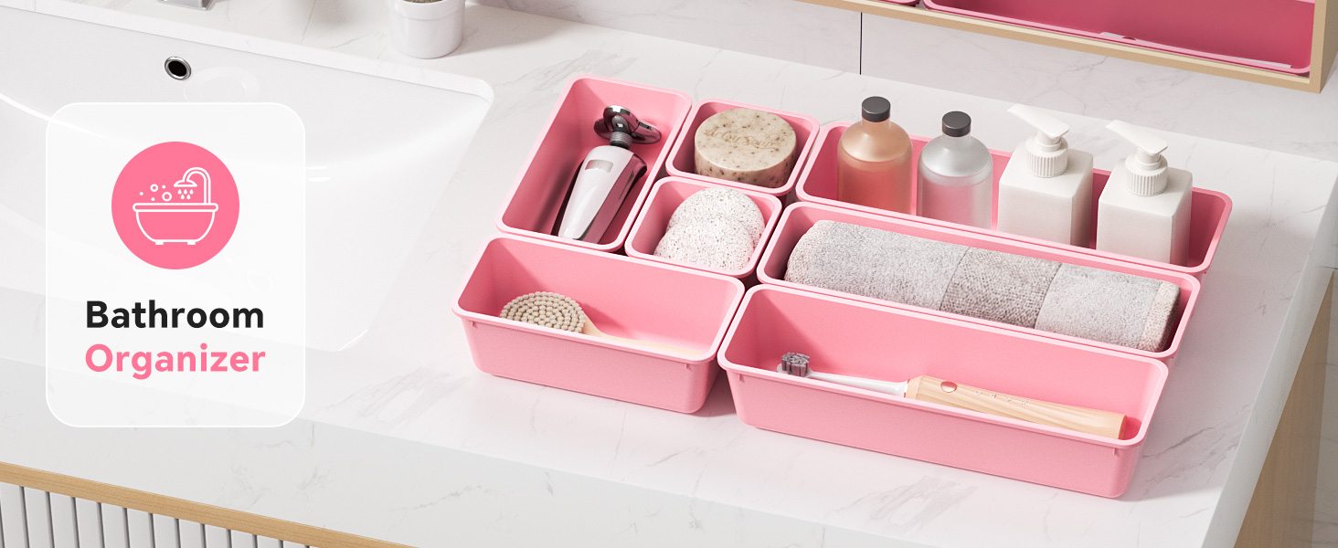 bathroom drawer organizer trays