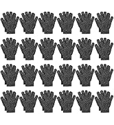 Cooraby 24 Pairs Kids Gloves Winter Magic Gloves Warm Knitted Stretchy Full Fingers Gloves
