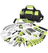 FASTPRO 267-Piece Home Tool Set, Household Repairing Tool Kit with 13-Inch Wide Mouth Open Tool B...