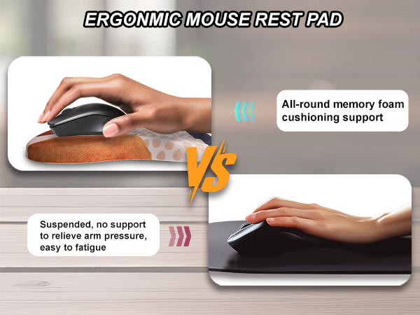 mouse pad with rest