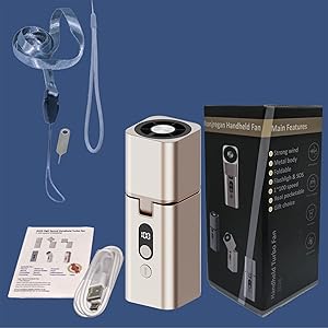 hand held fan with lanyard