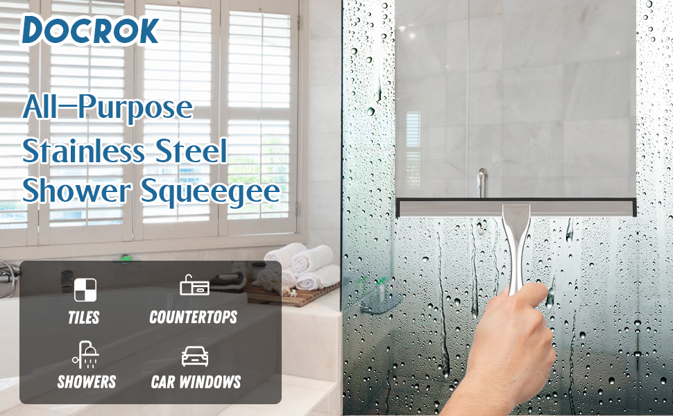 shower squeegee for glass doors