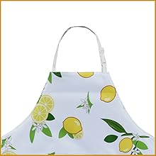 Adjustable Waterproof Kitchen Apron for Women with 2 Pockets