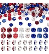 Sparkeads 175 Pcs Polymer Clay Rhinestone Beads Disco Ball Beads 10mm Round Bead Shiny Crystal Pa...