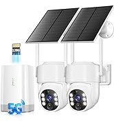 Security Cameras Wireless Outdoor 4MP,5G &amp; 2.4G,No Subscription 128GB Local Storage,Solar Powered...