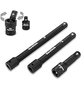 DURATECH 1/2" Impact Socket Extension Set, 5-Piece(3", 6" and 8") | Including 1/2" Drive Impact E...