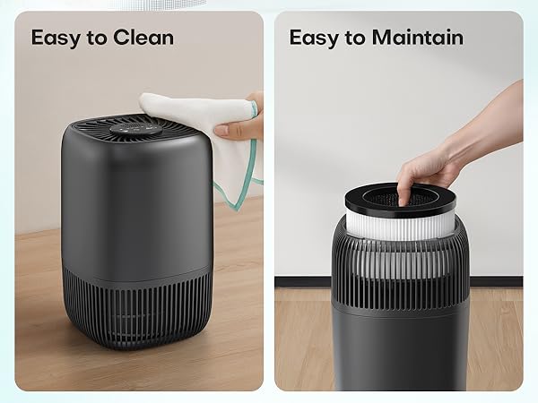 Air Purifiers Home H13 True HEPA Filter 1076 Ft² Pet Hair Odors Pollen Smoke Aroma Quiet 360°Intake