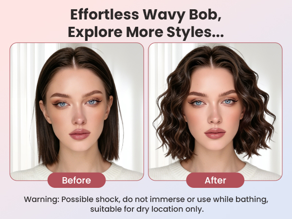 effortless wavy bob, explore more styles