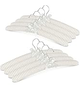 Padded Hangers for Women Clothing Men Sweaters, GLCON 17 Inches Satin Coat Hangers No Bump Fabric...
