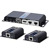 HDMI Extender 1080P@60HZ 1x2 Splitter Device Over CAT6/6A/7/8 Cable, Transmission up to 40m/131ft...