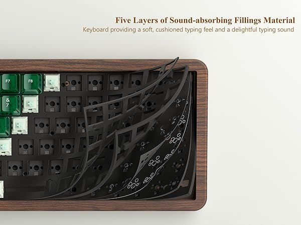 keyboard 75% Wireless Mechanical Custom Keyboard RGB Hot Swappable