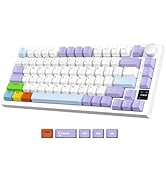 ATTACK SHARK Ajazz AK820 Pro 75% Mechanical Keyboard Knob,Bluetooth 5.1/USB-C/2.4G Wireless Mecha...