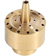 Fountain Nozzle Heads, Brass Column Multi Direction Jet Pond Fountain Water Spray Sprinkler Head ...