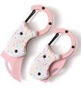 Pink Pocket Knife for Women Men,Cute Keychain Box Cutter,Mini EDC Knives for Everyday Carry,Foldi...