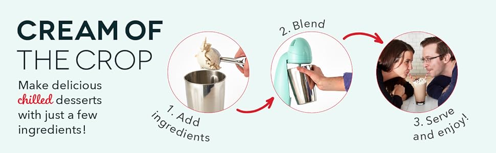 Milkshake Maker, Shake, Countertop, Stainless Steel Cup