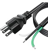 LaWana 6ft 12 Gauge 3 Prong Heavy Duty Replacement Power Supply Cord Cable 110V 115V 120V Pigtail...