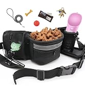 Dog Training Treat Pouch with Poop Bag Dispenser, Secure Zipper Pouch, Puppy Reward Bag, Hands-Fr...